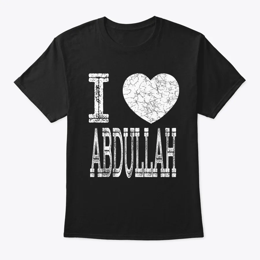 I Love Abdullah Valentine Heart Name