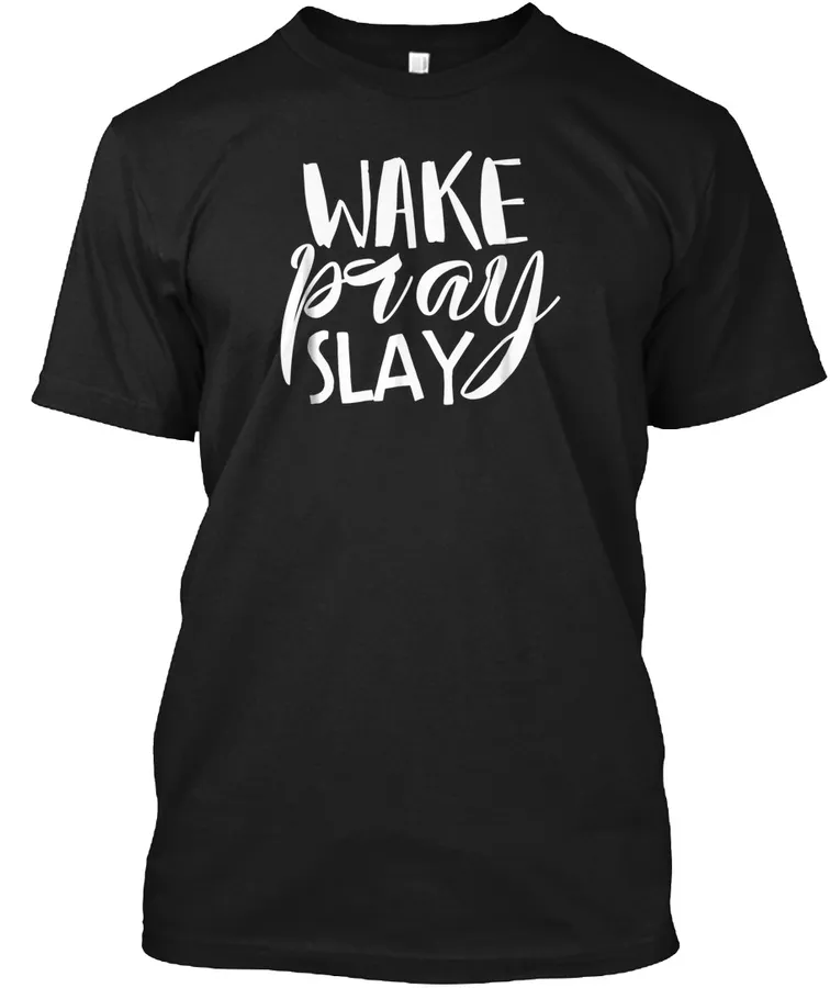 Wake Pray Slay Christian Lettering Art A
