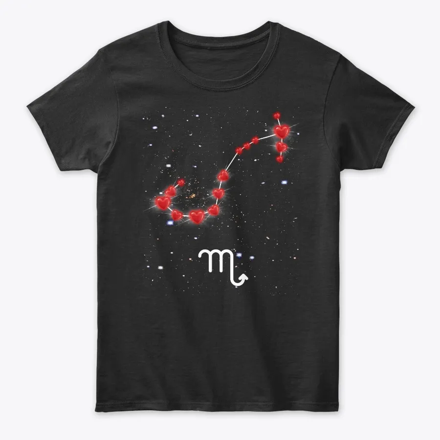 Scorpio Zodiac Heart Valentines Day - Names t-shirt