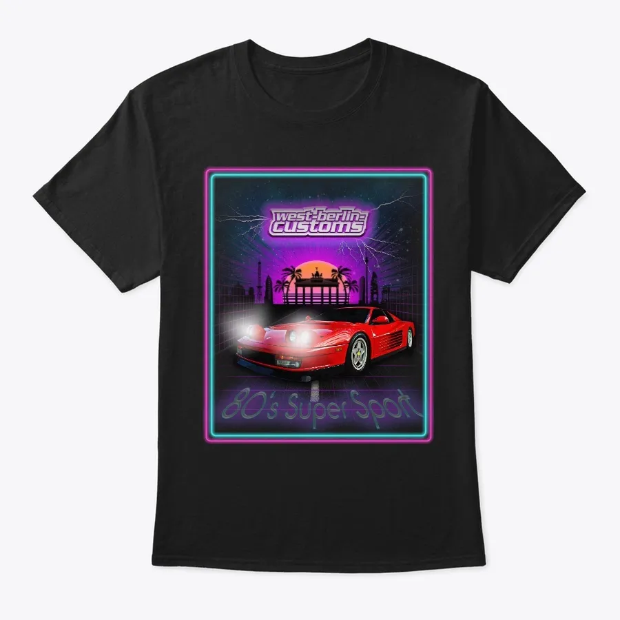 80er Super Sport V12 Neon Berlin - Names t-shirt