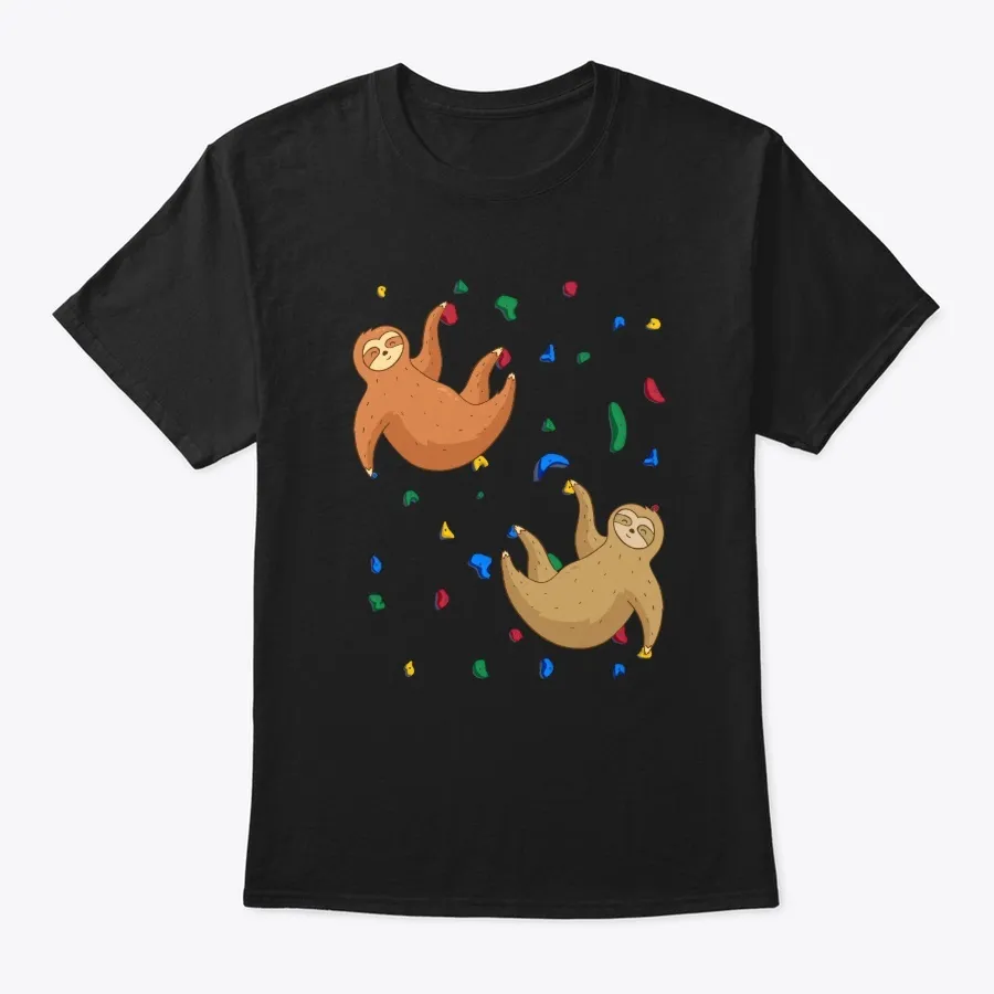 Chilled Sloth Bouldering Rock Climbing - Names t-shirt