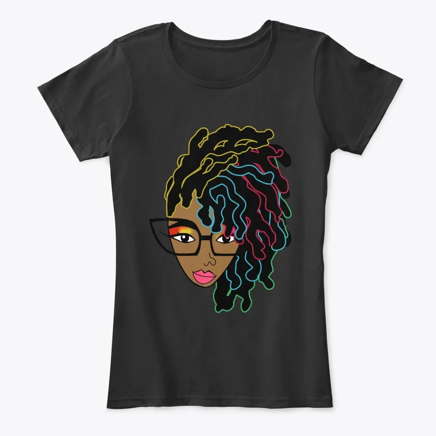 Locs Hair Style Afro Black Girls - Names t-shirt