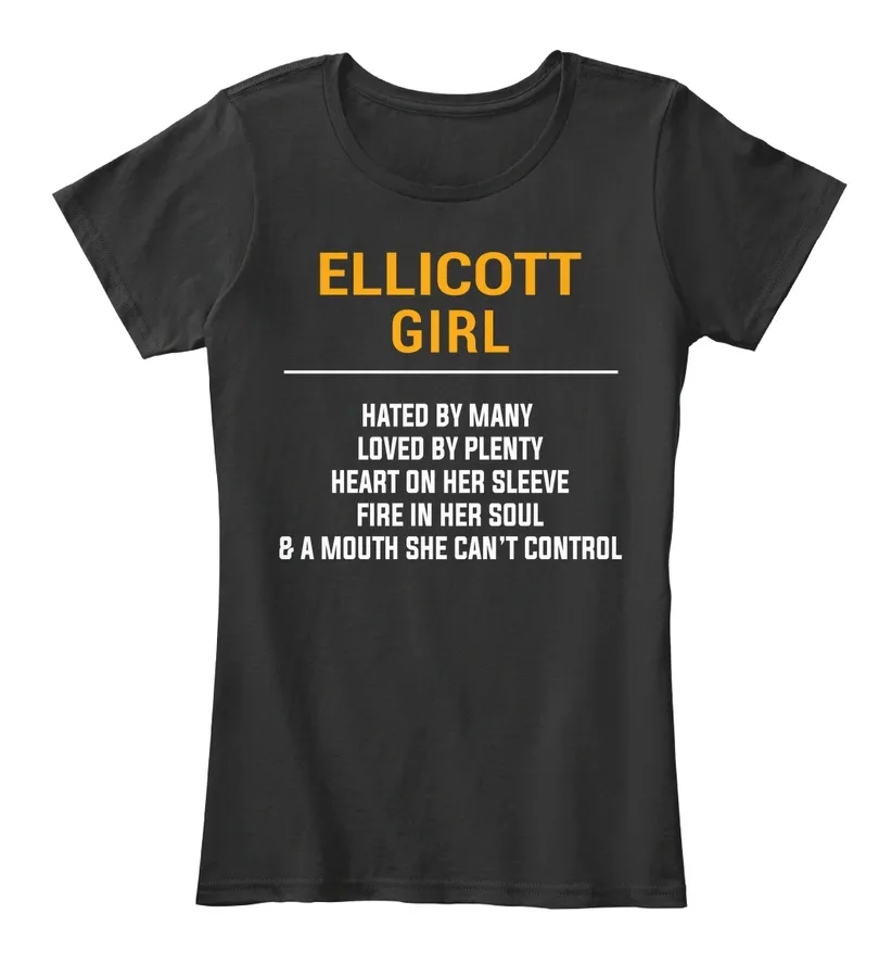 Ellicott Co Girl - Heart On Sleeve Customizable City - Names t-shirt