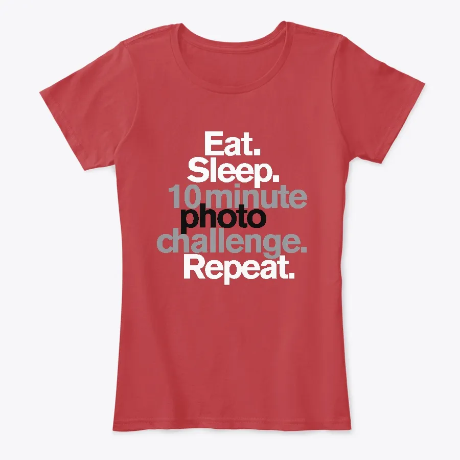 Red 10 Min Photo Challenge - Names t-shirt