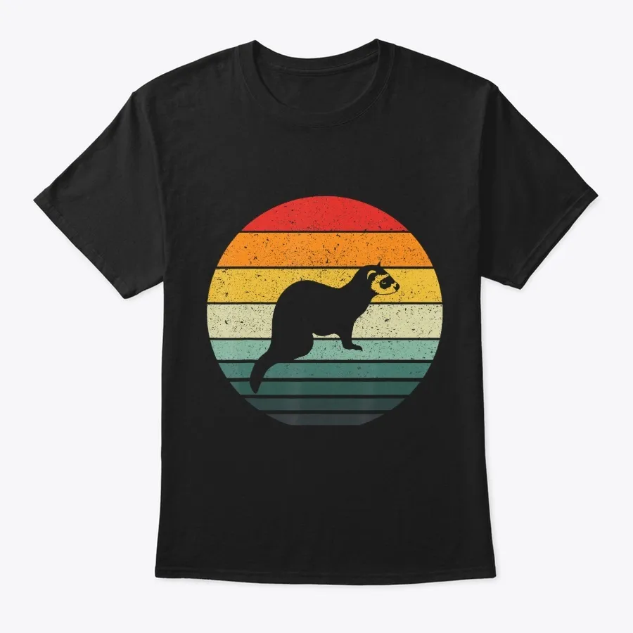 Vintage Ferret Retro Tee T Shirt