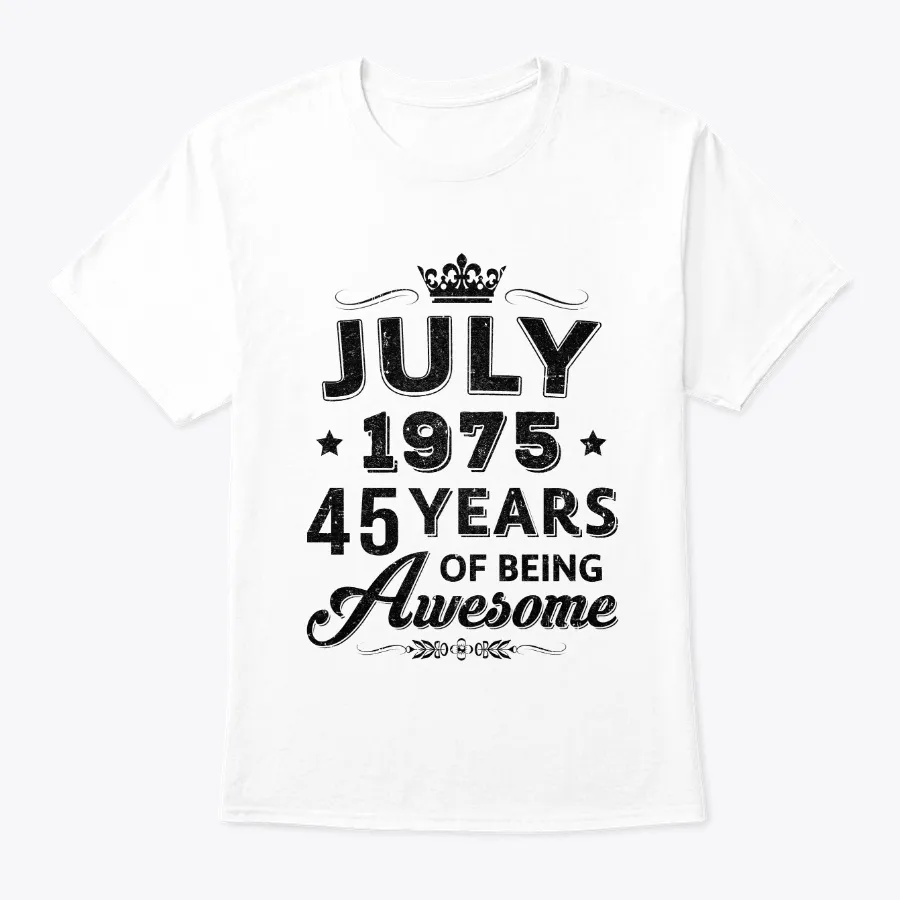 Vintage 1975 July 45th Birthday Gift