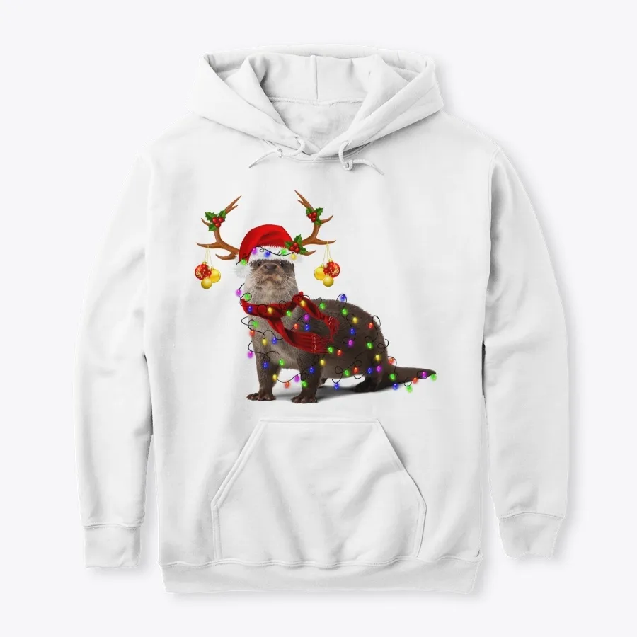 Otter Christmas Sticker