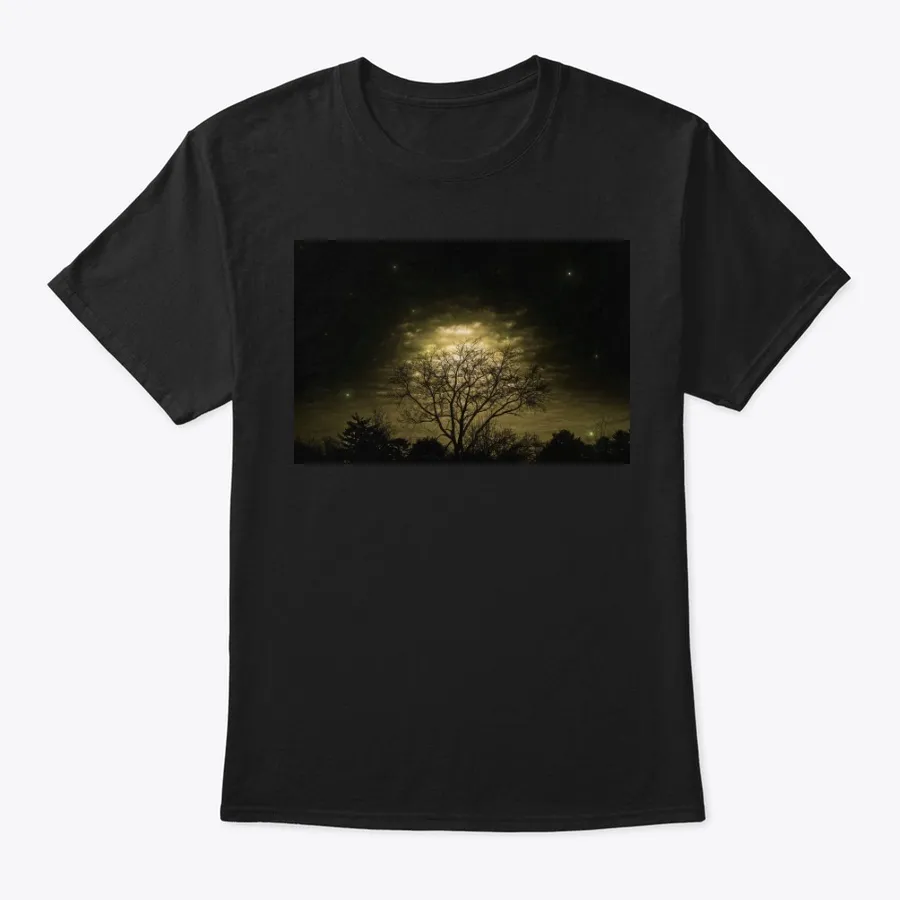 Gold Glowing Black Tree