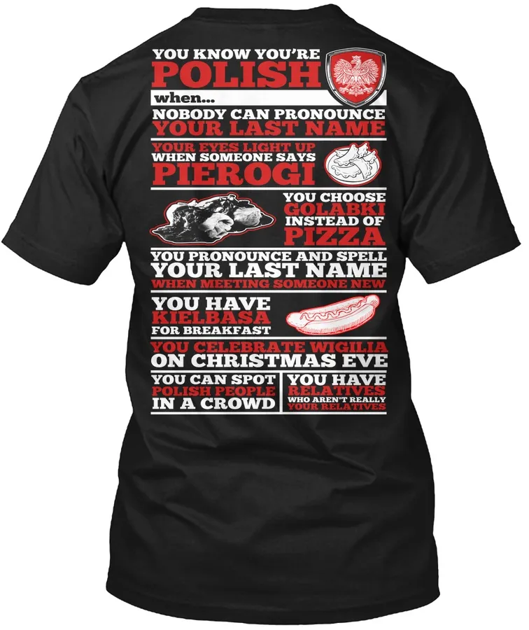 "You Know Youre Polish When - Names t-shirt"