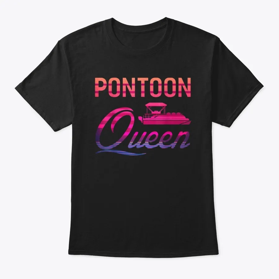 Vintage Pontoon Queen Funny Boating - Names t-shirt