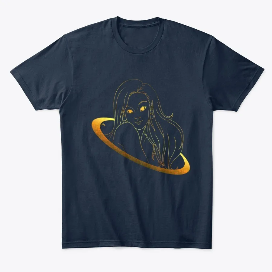Gold Galaxy Lolouvly Girl T-shirt