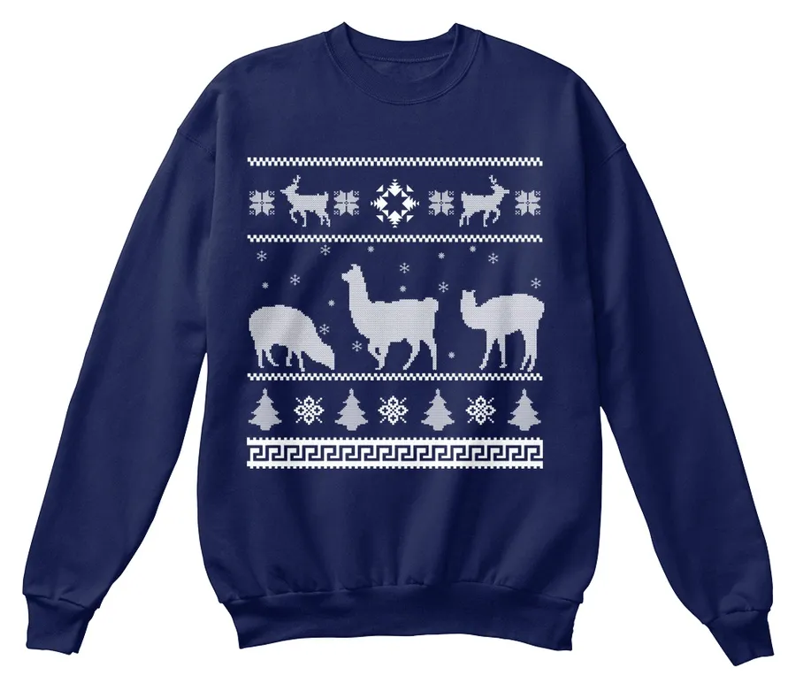 Llama Ugly Christmas Xmas Sweater