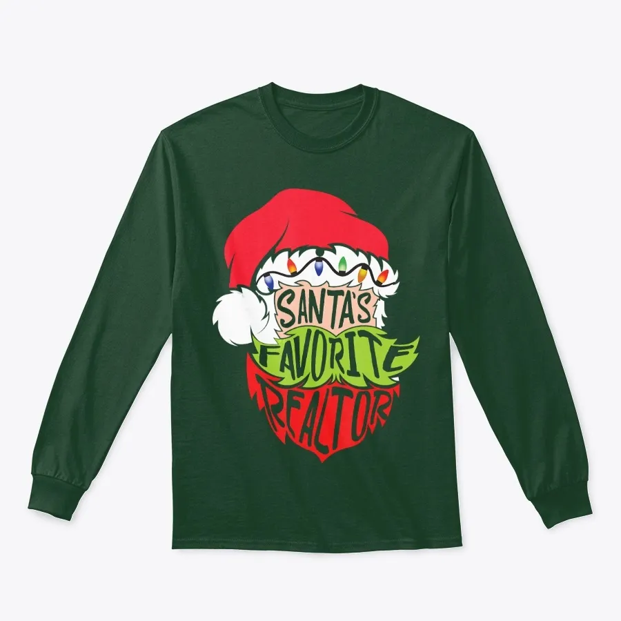 Christmas Santa Estate Agent Broker Tee - Names t-shirt