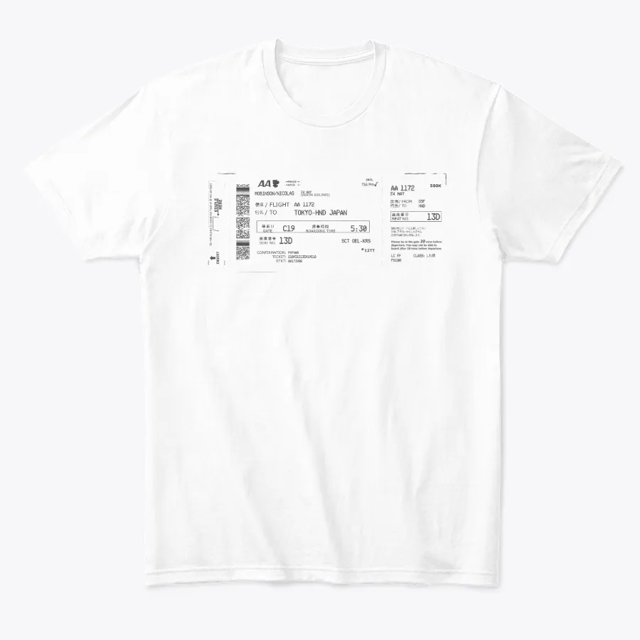 So I Booked A Ticket - Names t-shirt